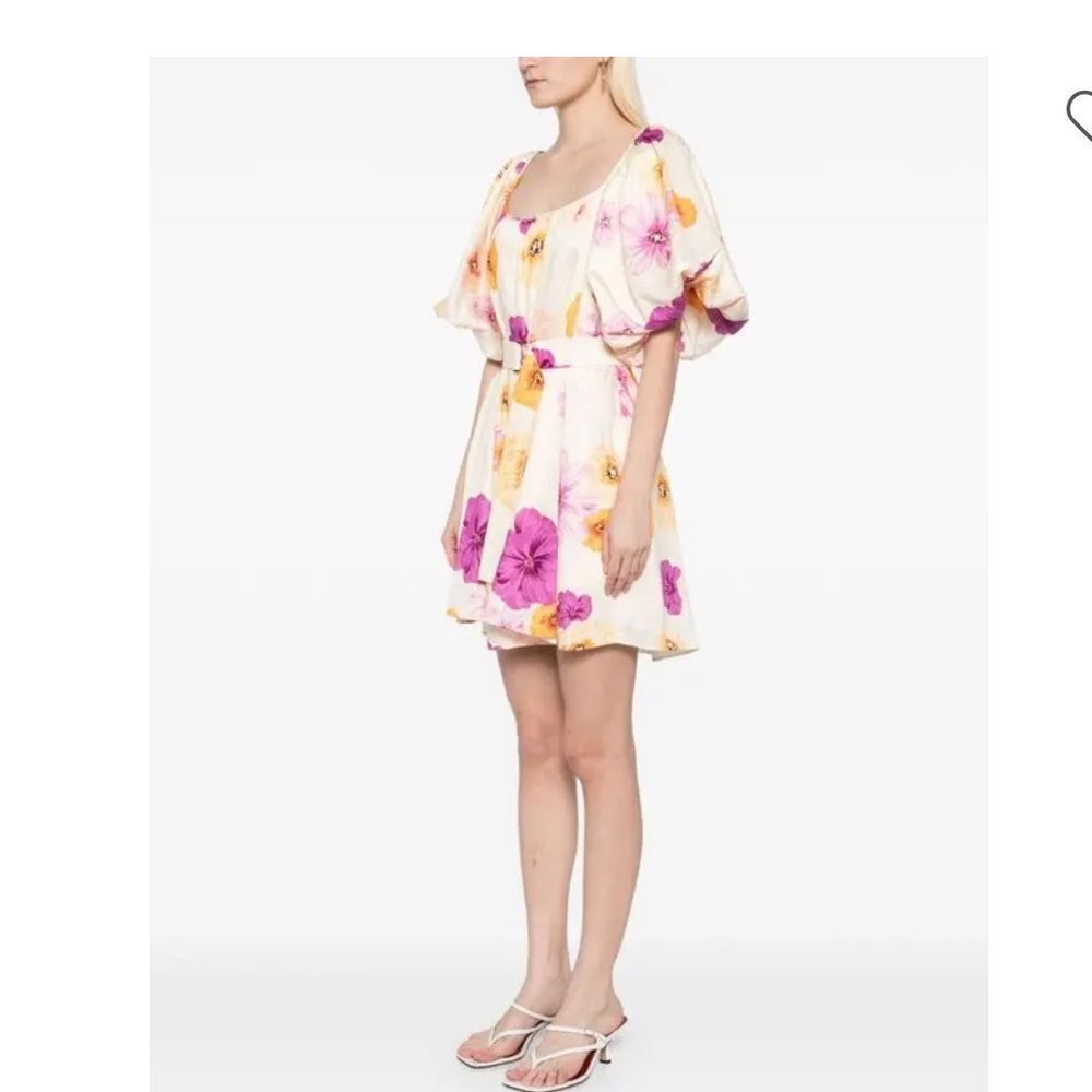 Acler Highgate Floral Puff Sleeve Dress Sz 6 NWT - Picture 3 of 11